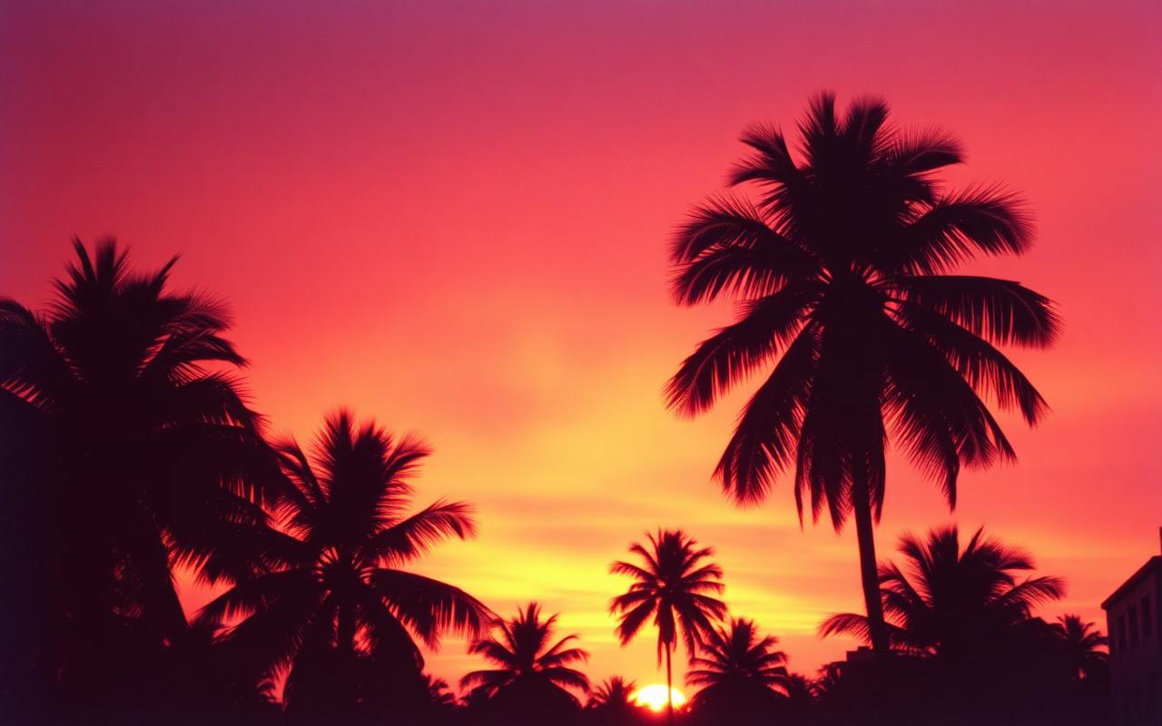 Pôr do sol tropical